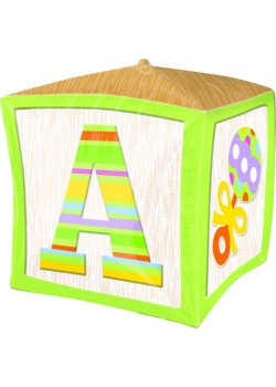 Baby Shower Party Decorations - Shaped Balloon UltraShape Baby Block
