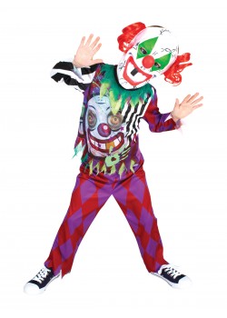 Scary Clown Circus Lenticular Child Costume Scary Clown Circus Lenticular Child Costume