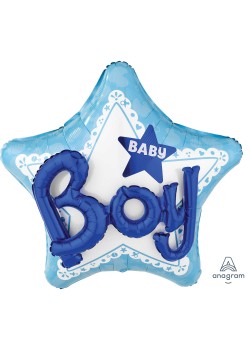 Star Baby Shower - General Multi-Balloon Celebrate Baby Boy Shaped Balloon 81cm