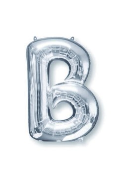 Silver Letter B Shaped Balloon 93cm x 86cm
