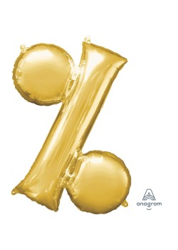 Percentage Symbol Gold  Shaped Balloon