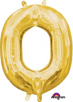 Gold CI: Letter O Shaped Balloon 40cm