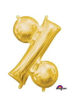 Percentage Symbol Gold  Shaped Balloon