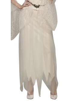 Ghostly Halloween White Adult Skirt