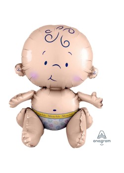 Baby Shower - General Multi-Balloon Sitting Baby Shaped Balloon 33cm x 38cm