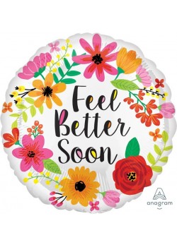Get Well Party Decorations - Foil Balloon Floral Wreath