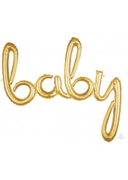 Baby Shower Gold Baby Foil Balloon 99cm x 83cm