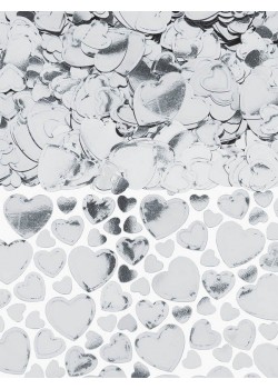 Silver Heart Confetti 70g Single Pack