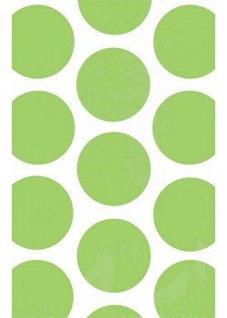 Kiwi Green Polka Dots Favour Bags 18cm x 11cm 10 pk