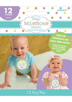 Baby Shower Party Supplies - Month by Month Baby's First Year Stickers