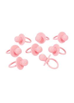Baby Shower Pink Large Pacifiers Favours 8 pk