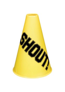 Yellow Plastic Megaphone 20.9cm x 15.2cm