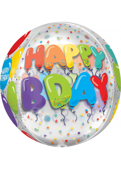 Orbz XL Clear Celebration Shaped Balloon