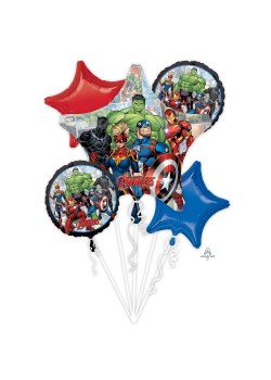 Avengers Marvel Powers Unite Bouquet Foil Balloons 5 pk