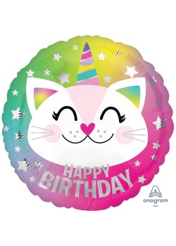 Unicorn Fantasy Party Decorations - Foil Balloon Caticorn Cat Unicorn