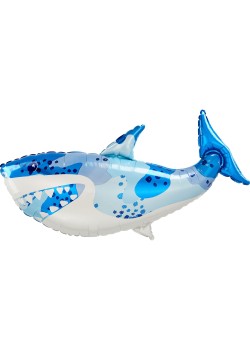 Shark Splash Party Decorations - Shaped Balloon Shark SuperShape XL Shark Splash Party Decorations - Shaped Balloon Shark SuperShape XL
