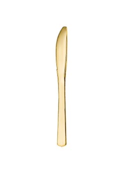 Gold Metallic Look Premium Knives 32 pk
