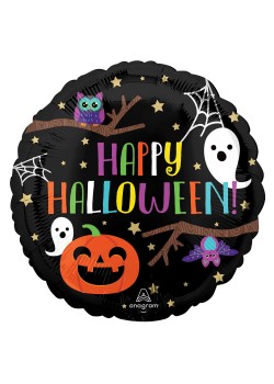 Halloween Night Round Foil Balloon 45cm