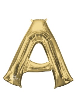 White Gold Letter A Shaped Balloon 71cm x 83cm