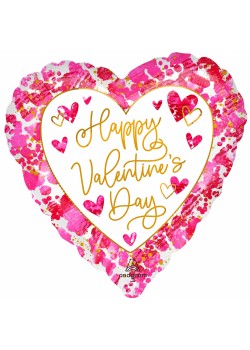 Happy Valentine's Day Heartful Shaped Balloon 45cm