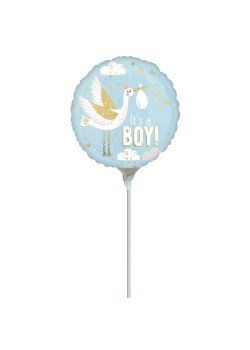 Baby Shower It's a Boy Special Delivery Round Foil Balloon 22cm