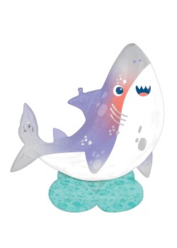 Shark Splash AirLoonz Shaped Balloon 137cm x 137cm Shark Splash AirLoonz Shaped Balloon 137cm x 137cm