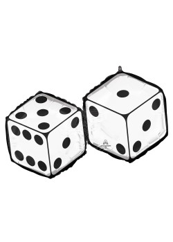 Casino Feeling Lucky Dice Shaped Balloon 76cm x 55cm Casino Feeling Lucky Dice Shaped Balloon 76cm x 55cm