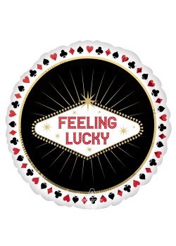 Casino Feeling Lucky Round Foil Balloon 45cm Casino Feeling Lucky Round Foil Balloon 45cm