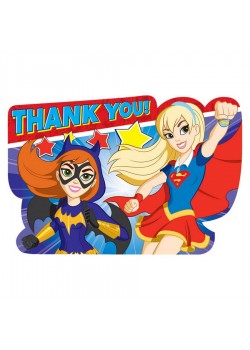 Super Hero Girls Party Supplies - Thank You Cards