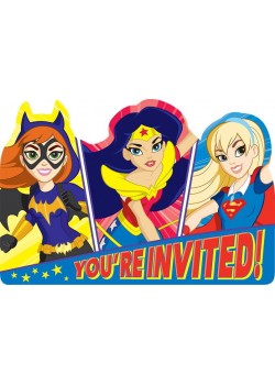 Super Hero Girls Party Supplies - Invitations Postcard
