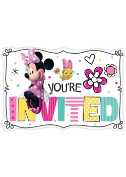 Minnie Mouse Happy Helpers Postcard Invitations 11cm 8 pk