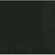 Jet Black Lunch Napkins 33cm x 33cm 20 pk Jet Black Lunch Napkins 33cm x 33cm 20 pk