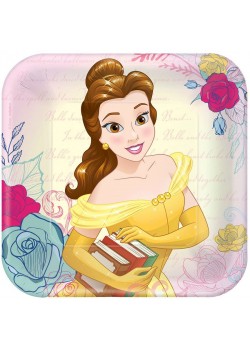 Beauty & the Beast Square Dinner Plates 23cm 8 pk