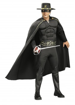 Zorro Deluxe Muscle Chest Adult Costume