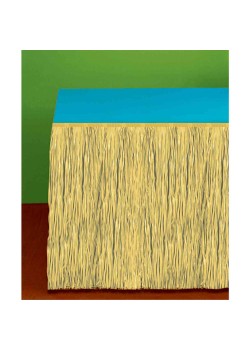 Hawaiian Luau Natural Look Table Skirt 73cm x 2.74m