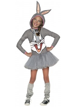 Bugs Bunny Looney Tunes Girls Hooded Child Costume