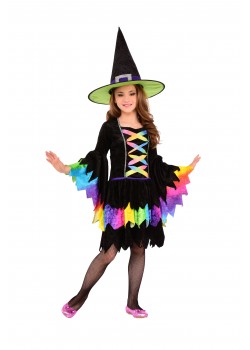 Rainbow Witch Child Costume