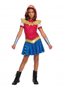 Wonder Woman DC Superhero Girls Hoodie Child Costume Wonder Woman DC Superhero Girls Hoodie Child Costume