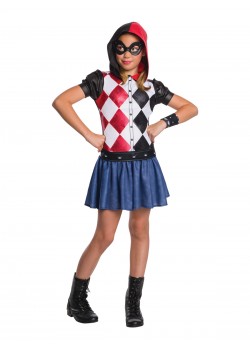 Harley Quinn Suicide Squad DC Superhero Girls Hoodie Child Costume Harley Quinn Suicide Squad DC Superhero Girls Hoodie Child Costume