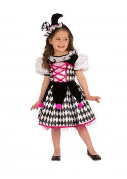 Jester Halloween Girl Child Costume