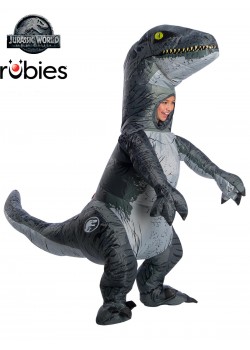 Velociraptor Blue Inflatable With Sound for Child Velociraptor Blue Inflatable With Sound for Child