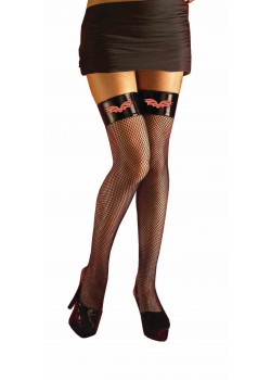 Vampiress Halloween Thigh Highs - Black And Red - Accessory