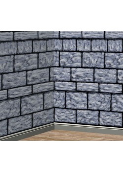 Grey Party Decorations - Scene Setter Stone Wall