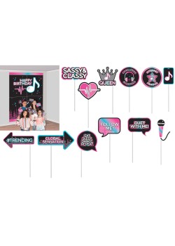 Internet Famous Party Decorations - Scene Setters with Props