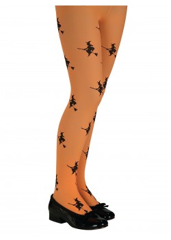 Orange Glitter Witch Tights for Child - Accessory