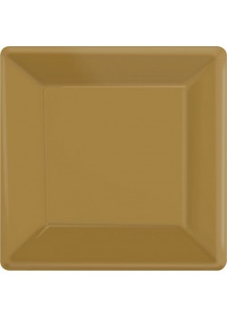 Gold Square Banquet Plates 26cm 20 pk Gold Square Banquet Plates 26cm 20 pk