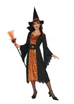 Orange & Black Witch Adult Costume