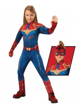 Captain Marvel Deluxe Hero Girl Child Suit
