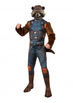 Rocket Raccoon Guardians of the Galaxy Deluxe Adult Costume Rocket Raccoon Guardians of the Galaxy Deluxe Adult Costume