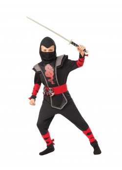 Red Ninja Boy Child Costume Red Ninja Boy Child Costume